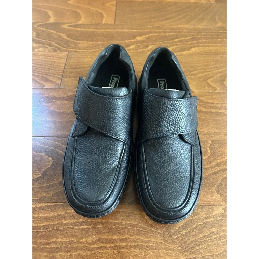 Propet‎ Scandia Black Grain Men's Leather US Size 12 M NEW Orthopedic